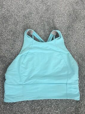 lululemon athletica Aqua Blue High-Neck Sports Bra